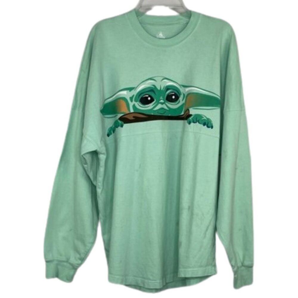 Disney Star Wars Mandalorian green spirit jersey Baby Yoda Grogu size XS